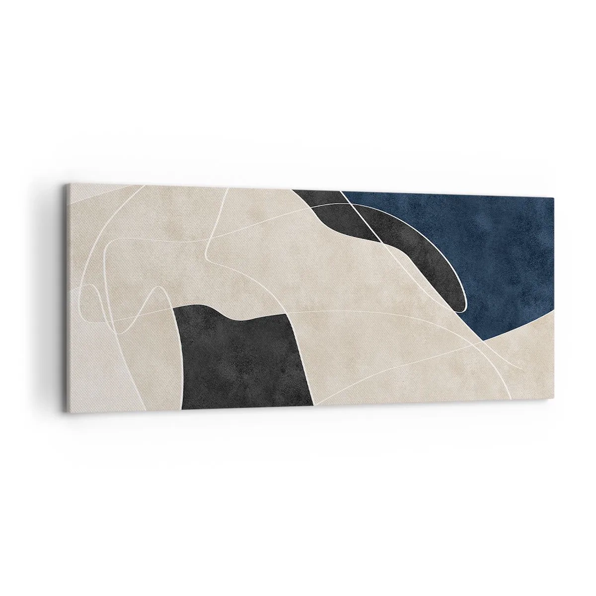 Canvastavla - Bild på duk - Abstrakt komposition - färgkontrast - 120x50 cm