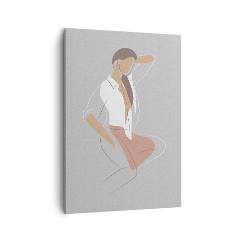 Canvastavla - Bild på duk - Charmens kontur - 50x70 cm