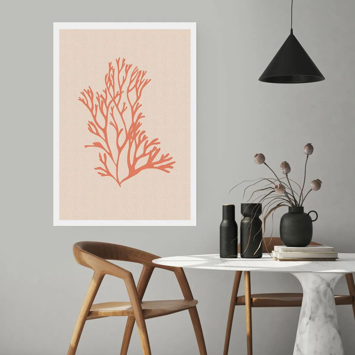 Affisch - Filigran av korall - 40x50 cm