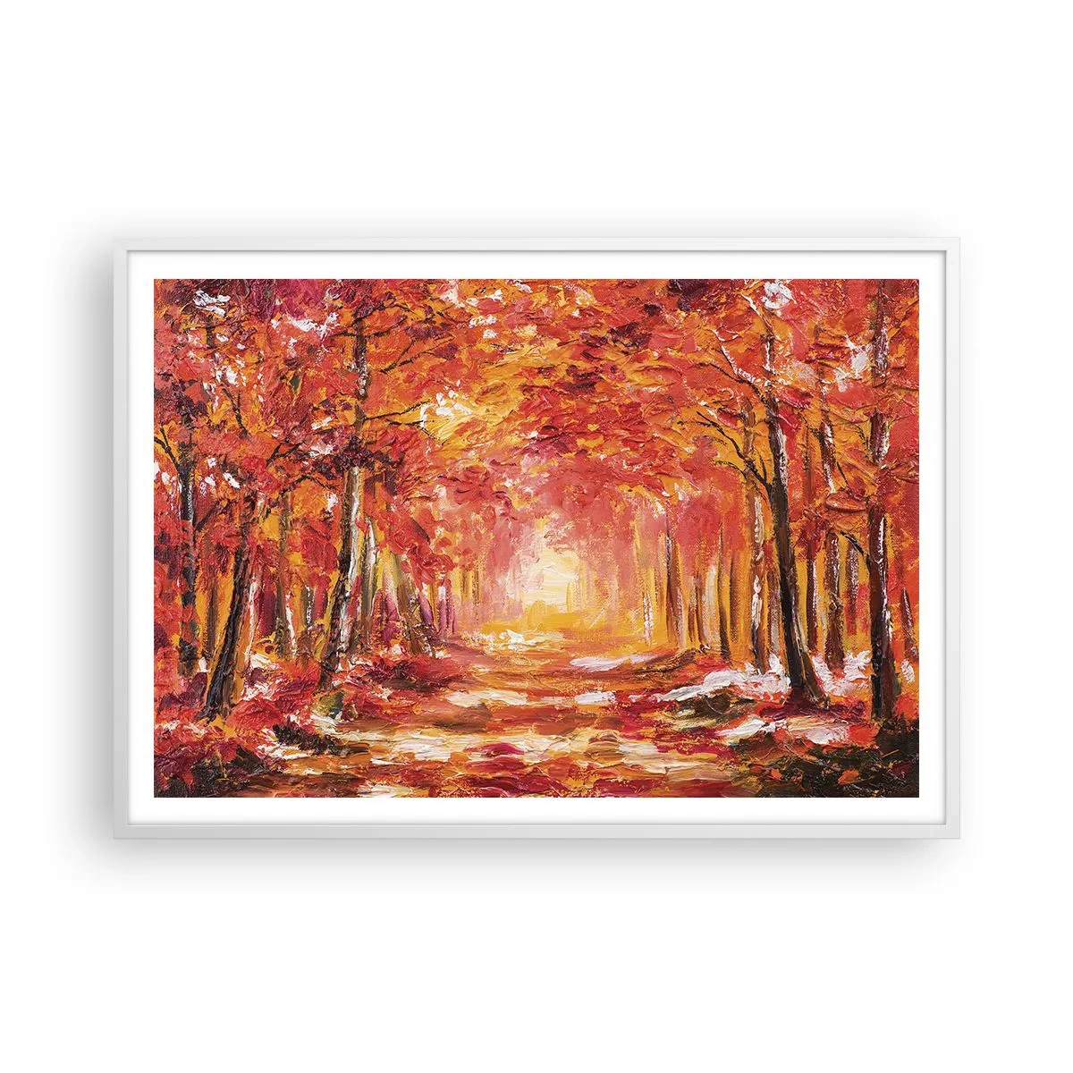 Affisch i vit ram - Kopparskog - 100x70 cm