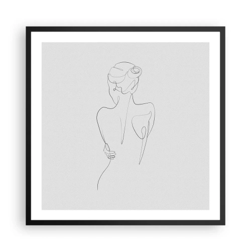 Affisch i svart ram - Kroppens musik - 60x60 cm