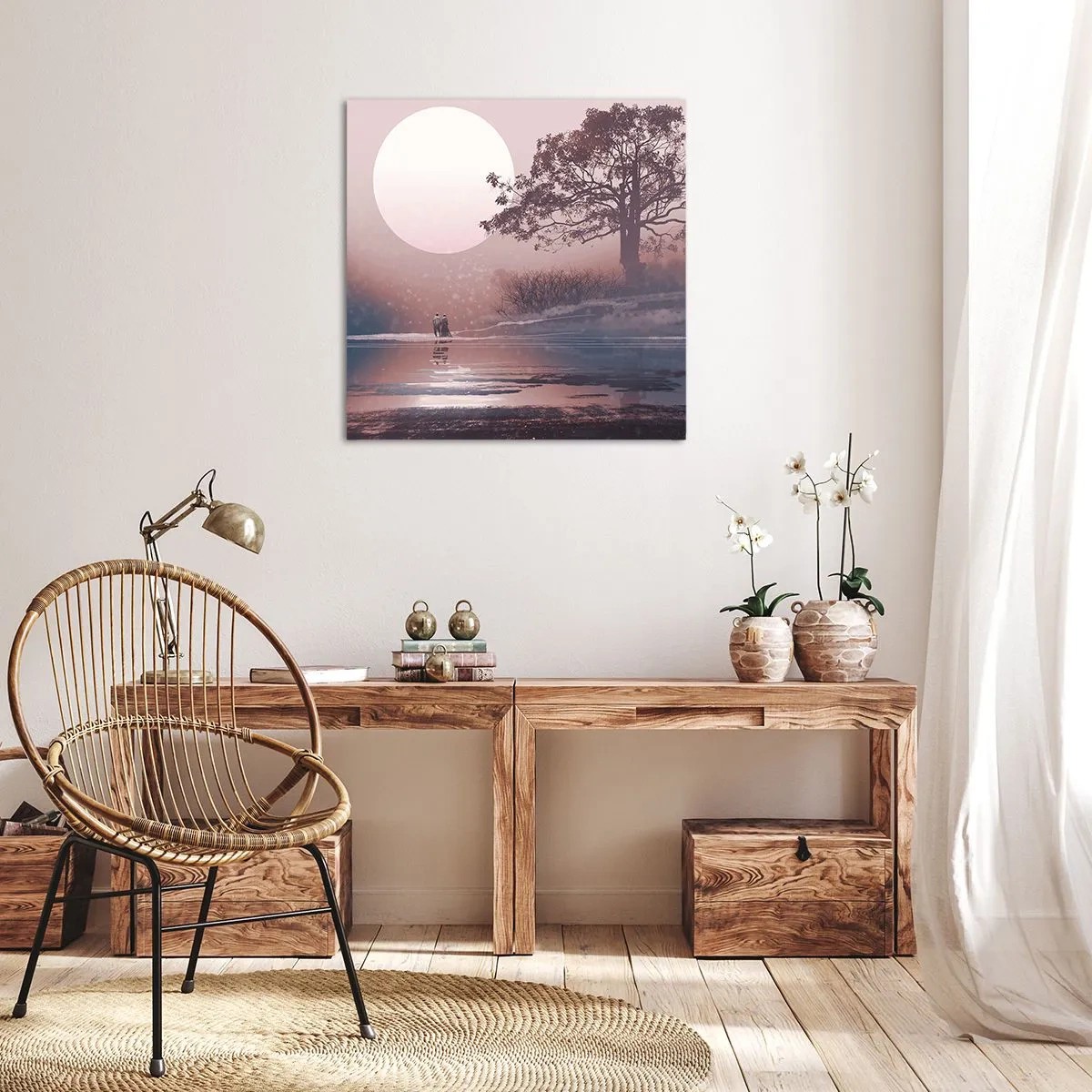 Canvastavla - Bild på duk - Nattens under - 60x60 cm