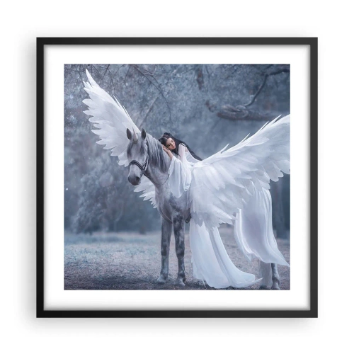 Affisch i svart ram - En stund full av inspiration - 50x50 cm