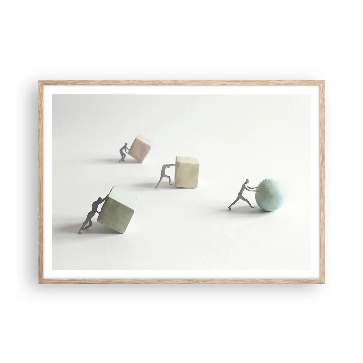 Affisch i ram av ljusek - Livet leker - 100x70 cm