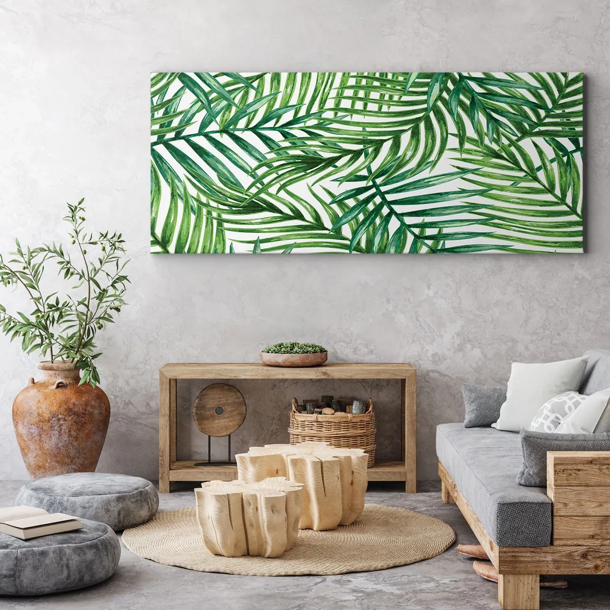 Canvastavla - Bild på duk - Under gröna baldakinen - 100x40 cm
