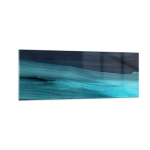 Glastavla - Bild på glas - Flyt med strömmen - 140x50 cm