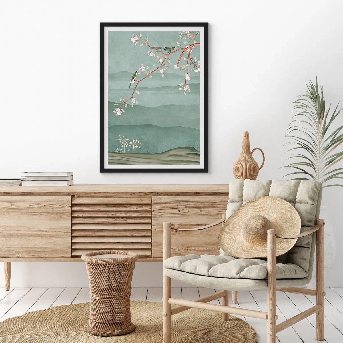 Affisch i svart ram - Vår, ah, det är du - 70x100 cm