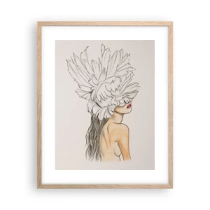 Affisch i ram av ljusek - Krönt skönhet - 40x50 cm