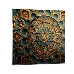 Glastavla - Bild på glas - I ett arabiskt klimat - 70x70 cm