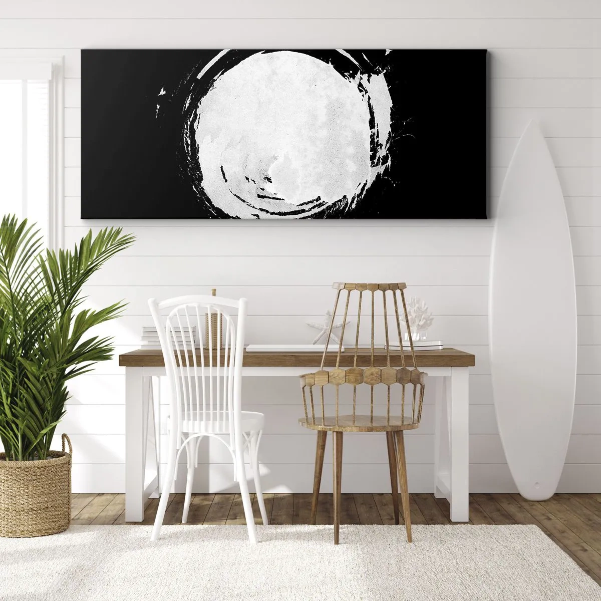 Canvastavla - Bild på duk - Den goda vägen ut - 160x50 cm