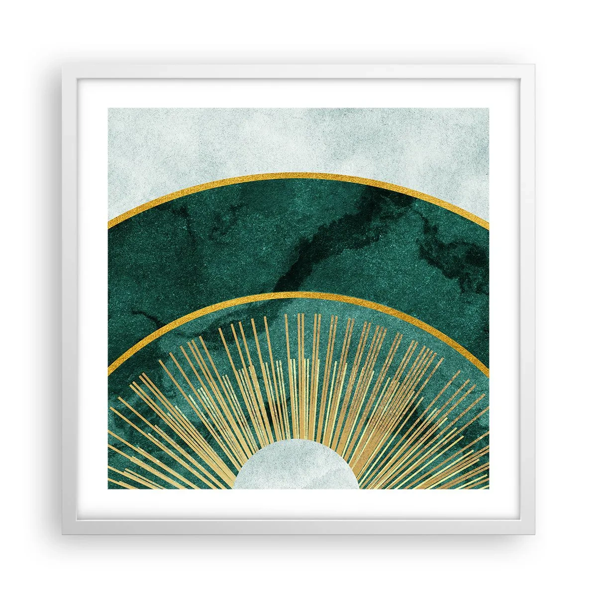 Affisch i vit ram - Ett annorlunda solsystem - 50x50 cm