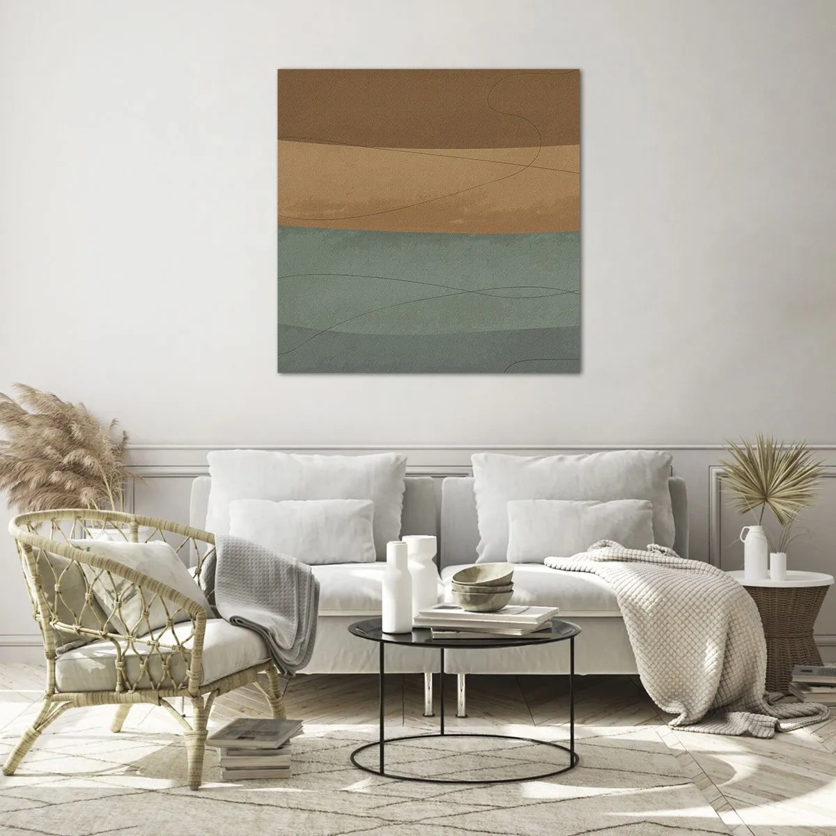 Glastavla - Bild på glas - Horisontell komposition - 70x70 cm