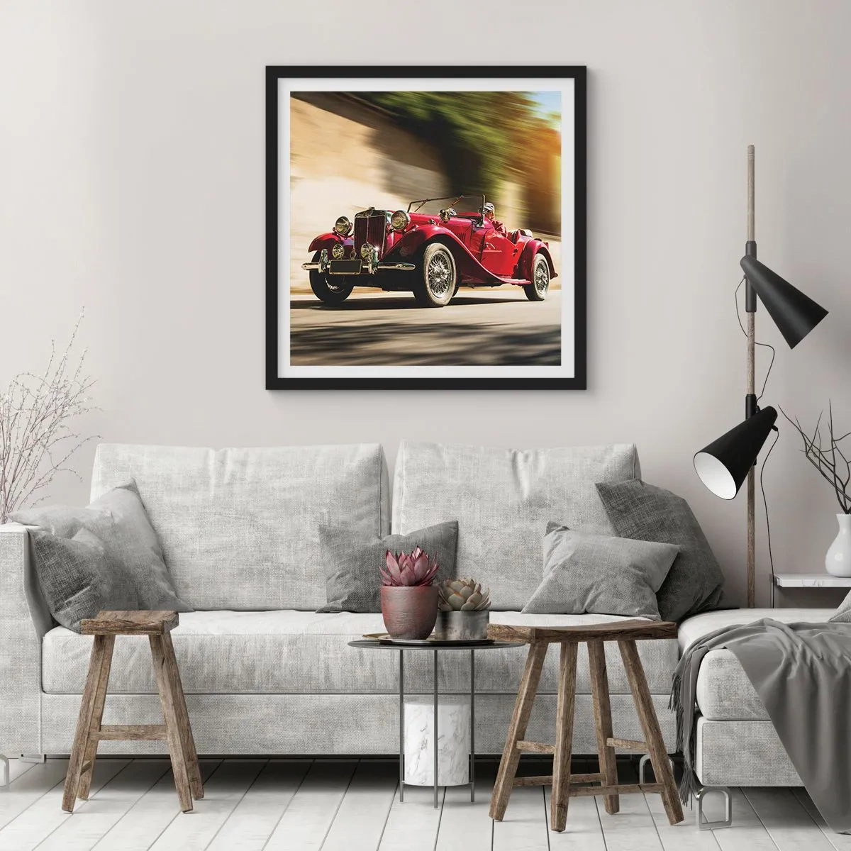 Affisch i svart ram - Vackrare än Nike från Samothrakis - 60x60 cm