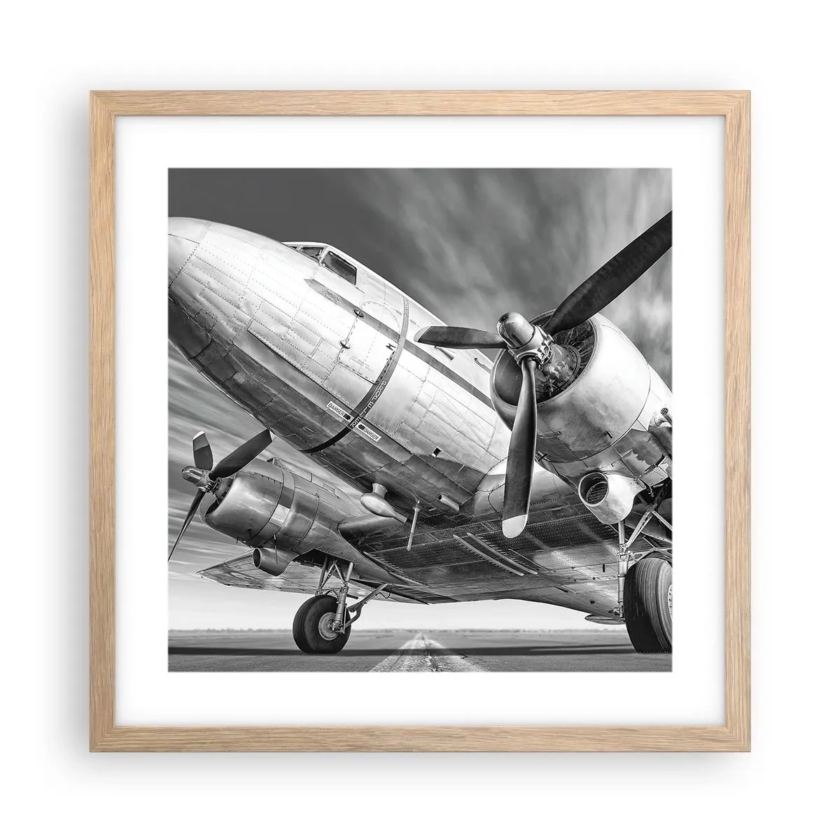 Affisch i ram av ljusek - Alltid flygklart - 40x40 cm