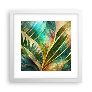 Affisch i vit ram - Färger i tropikerna - 30x30 cm