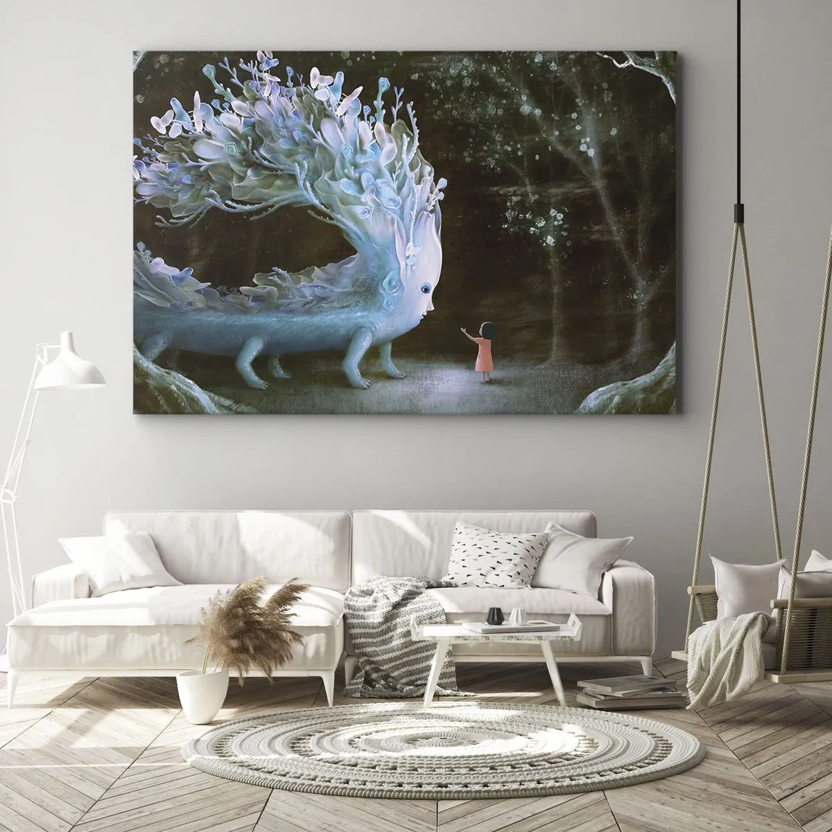 Canvastavla - Bild på duk - Fantastiskt möte - 120x80 cm