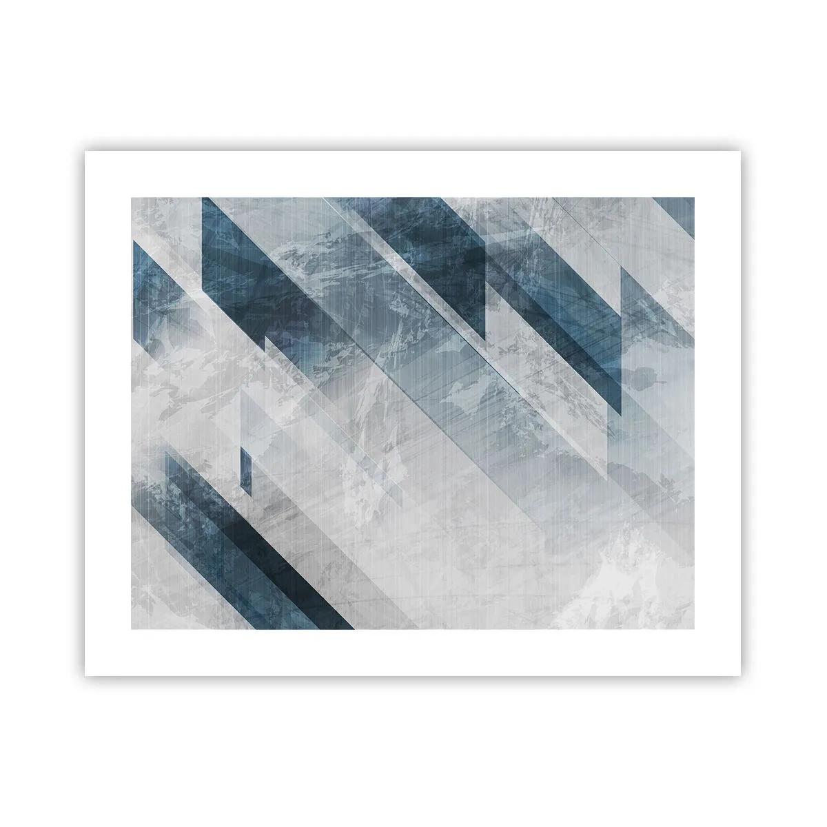 Affisch - Tredimensionell komposition – gråhetens rörelse - 50x40 cm