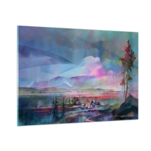 Glastavla - Bild på glas - Under en vänlig himmel - 100x70 cm