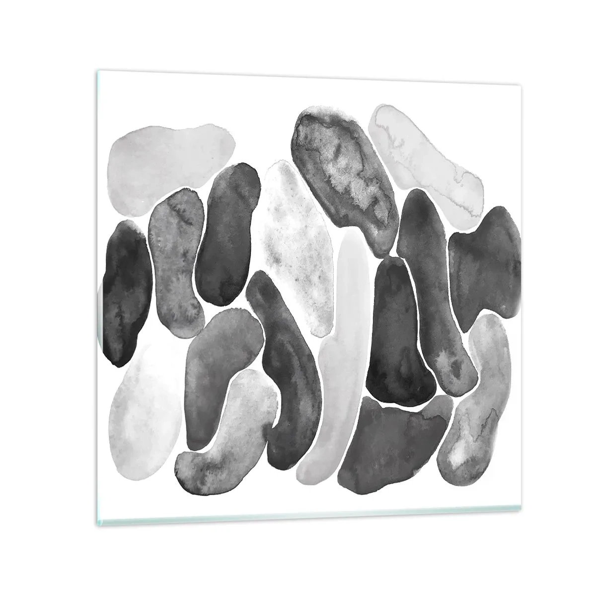 Glastavla - Bild på glas - Stenig abstraktion - 70x70 cm