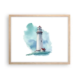 Affisch i ram av ljusek - Milda syster av det blåa - 50x40 cm