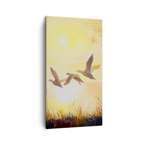Canvastavla - Bild på duk - Början av en lång resa - 45x80 cm