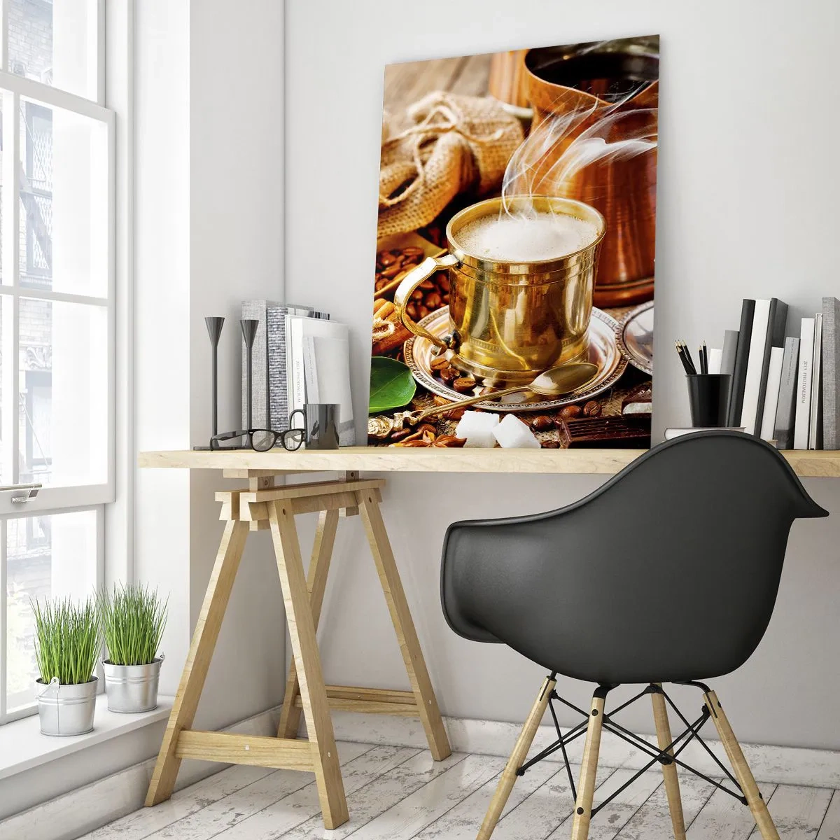 Glastavla - Bild på glas - Ha en trevlig dag! - 50x70 cm