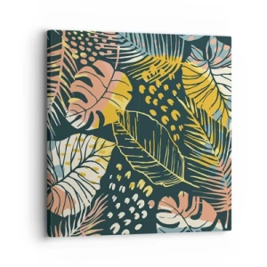 Canvastavla - Bild på duk - Lövfantasi - 30x30 cm