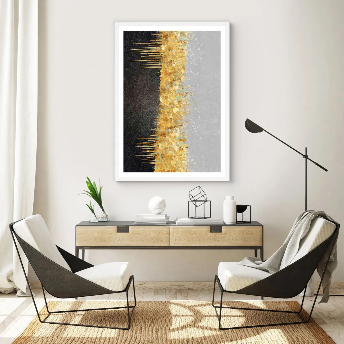 Affisch i vit ram - Inåt och uppåt - 40x50 cm