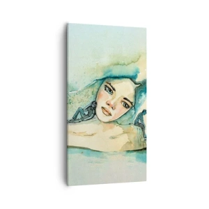 Canvastavla - Bild på duk - Am I blue? - 55x100 cm