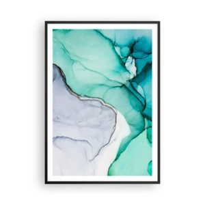 Affisch i svart ram - En studie i turkos - 70x100 cm