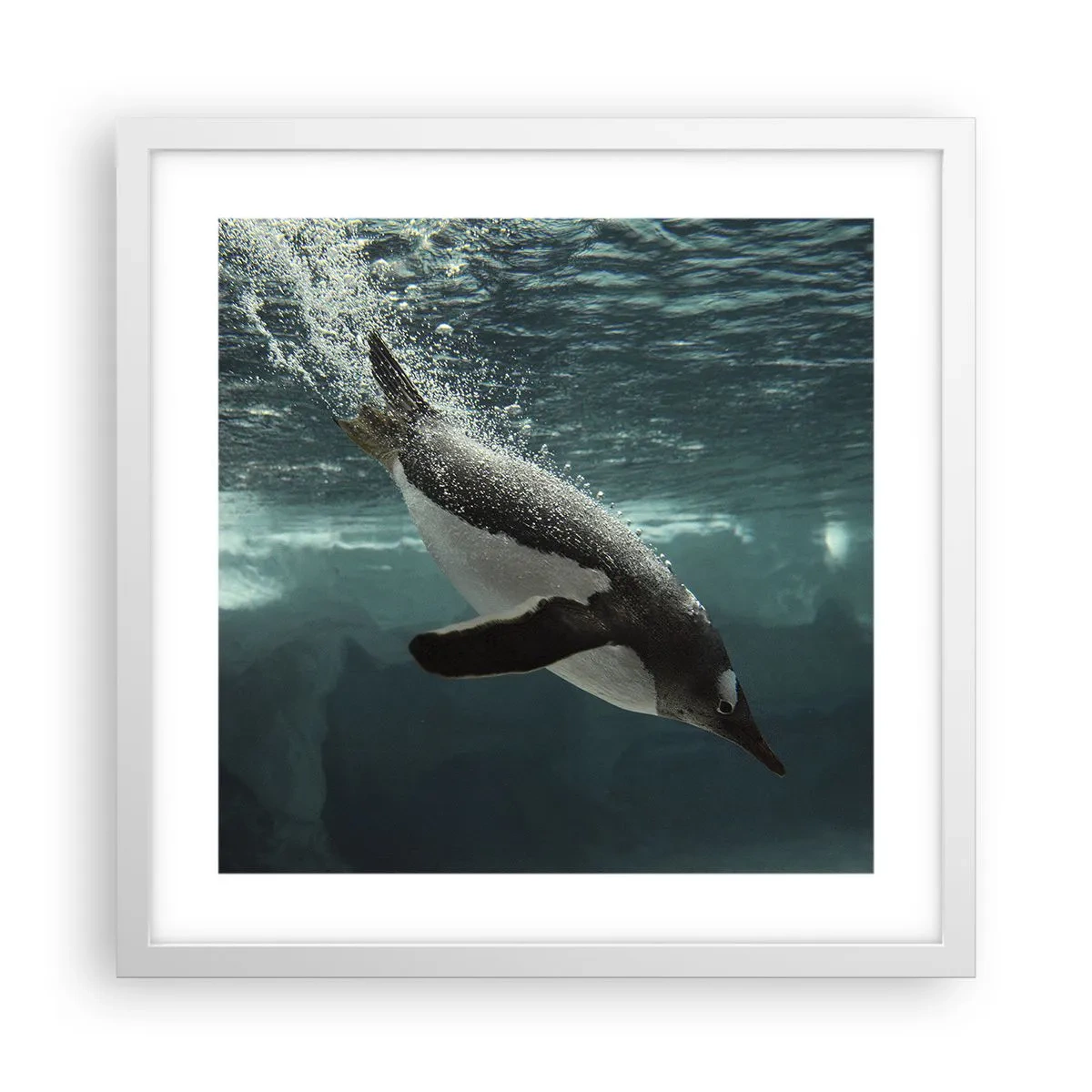 Affisch i vit ram - Välkommen till min värld - 40x40 cm