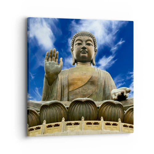 Canvastavla - Bild på duk - Lev utan rädsla - 30x30 cm