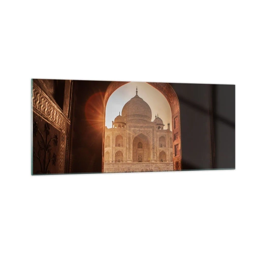 Glastavla - Bild på glas - Ett monument över överjordisk kärlek - 100x40 cm