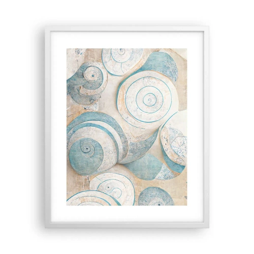 Affisch i vit ram - Vad döljer musslan? - 40x50 cm