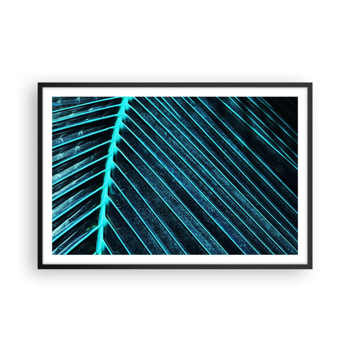 Affisch i svart ram - Grön textur - 91x61 cm