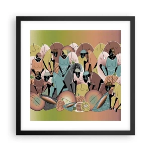 Affisch i svart ram - Högtiden kommer - 40x40 cm