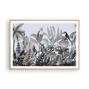 Affisch i ram av ljusek - Afrikansk saga - 100x70 cm