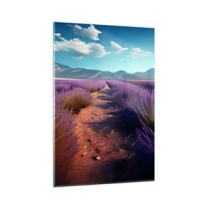 Glastavla - Bild på glas - Doftande fält - 80x120 cm