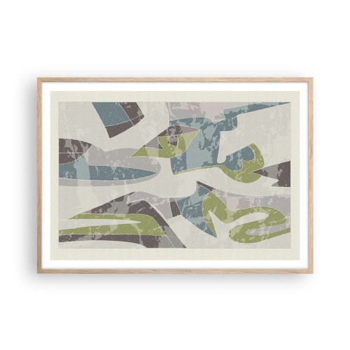 Affisch i ram av ljusek - Komposition bakom glas - 100x70 cm