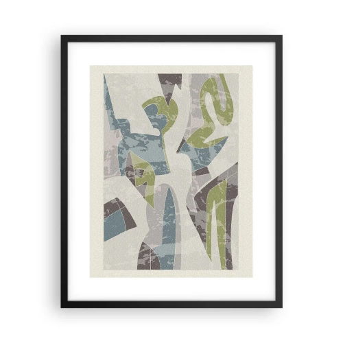 Affisch i svart ram - Komposition bakom glas - 40x50 cm