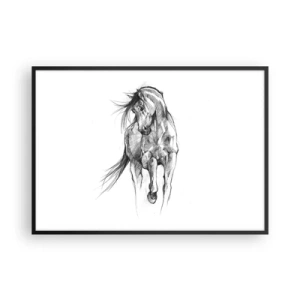 Affisch i svart ram - Elegant trav - 100x70 cm