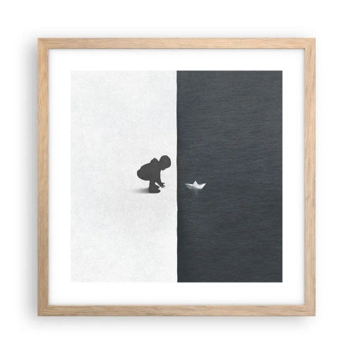 Affisch i ram av ljusek - En stor expedition - 40x40 cm