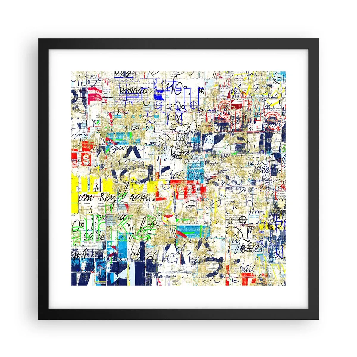 Affisch i svart ram - Helt enkelt gläder ögonen - 40x40 cm