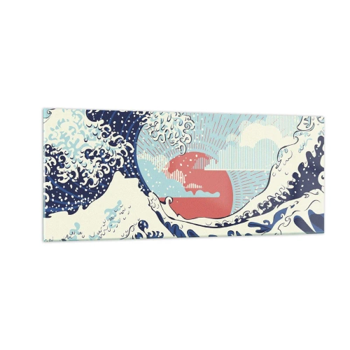 Glastavla - Bild på glas - Ur japanska inspirationer - 100x40 cm
