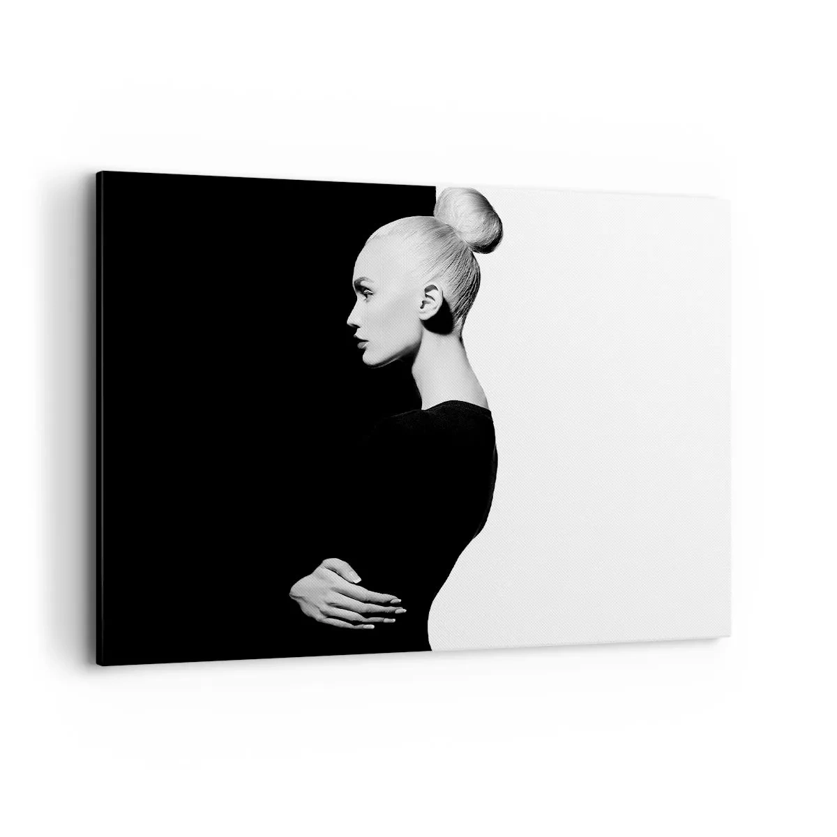 Canvastavla - Bild på duk - Helt enkelt en kvinna - 100x70 cm
