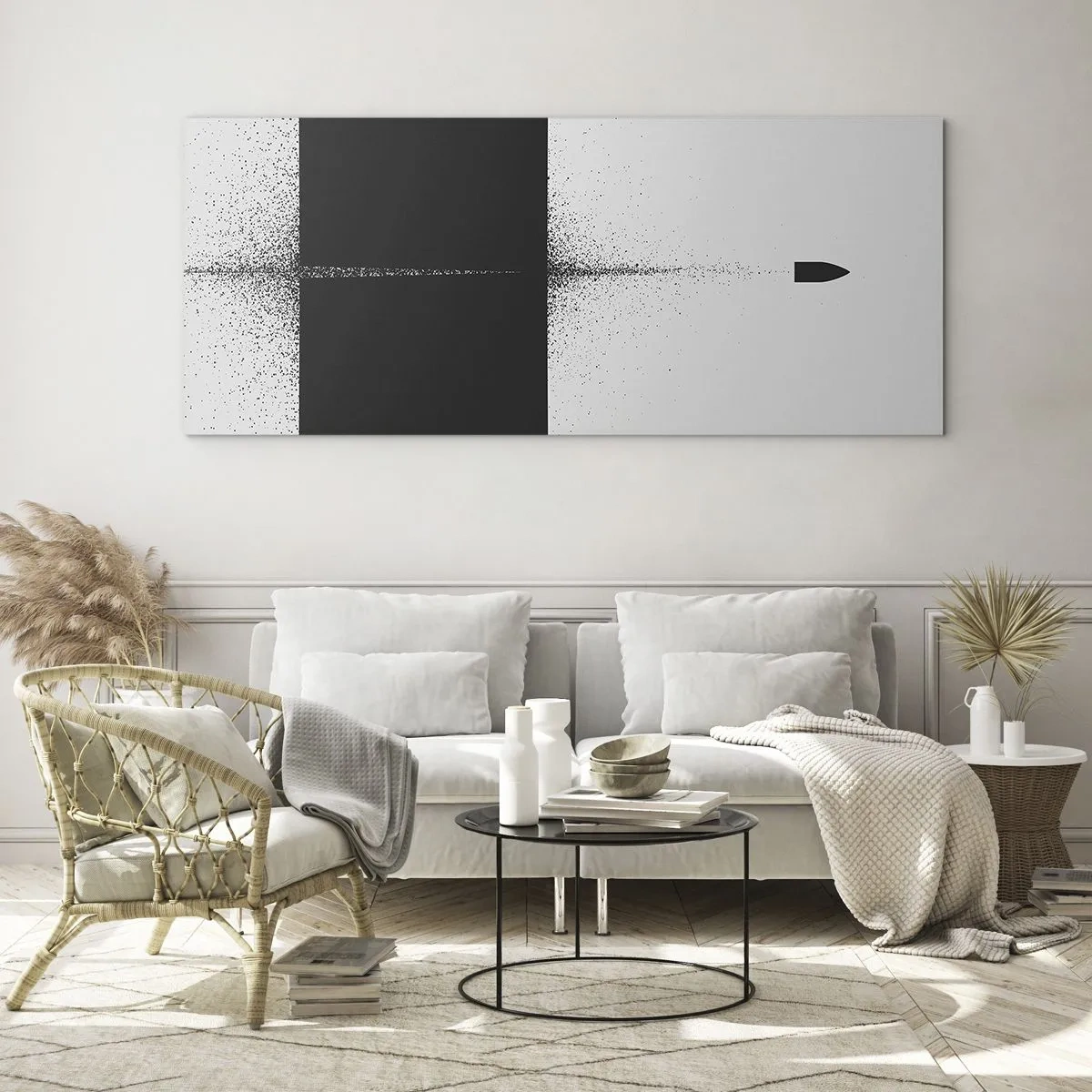 Glastavla - Bild på glas - Rakt mot målet - 90x30 cm