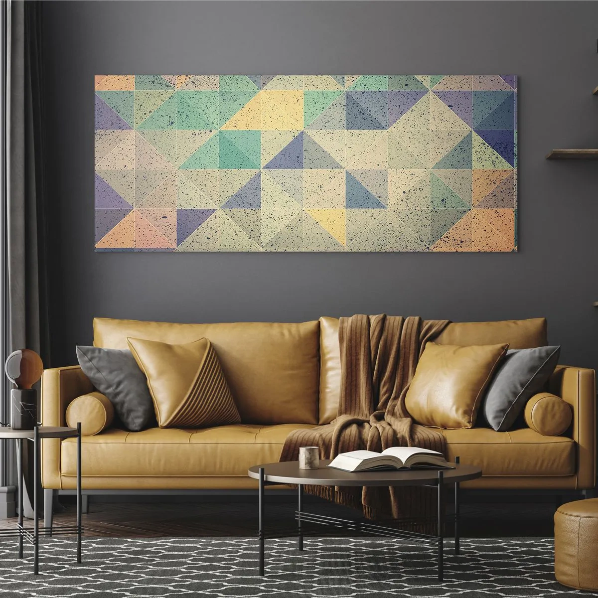 Glastavla - Bild på glas - Trianglarnas republik - 100x40 cm