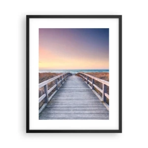 Affisch i svart ram - Kvällssken i Östersjön - 40x50 cm