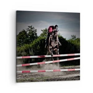 Canvastavla - Bild på duk - Tillsammans mot seger - 50x50 cm