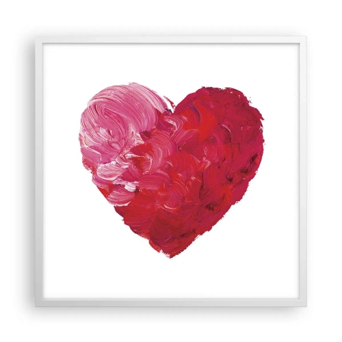Affisch i vit ram - All you need is love - 60x60 cm